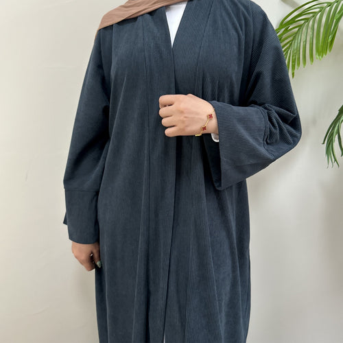Corduroy Open Abaya